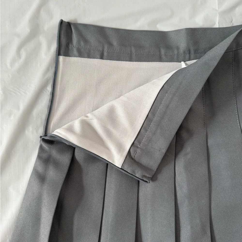 Gray Pleated Women's Skirt - Picture 9 of 9
